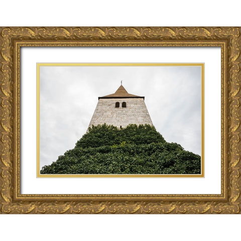 Sweden-Gotland Island-Frojel-Frojel church-exterior Gold Ornate Wood Framed Art Print with Double Matting by Bibikow, Walter