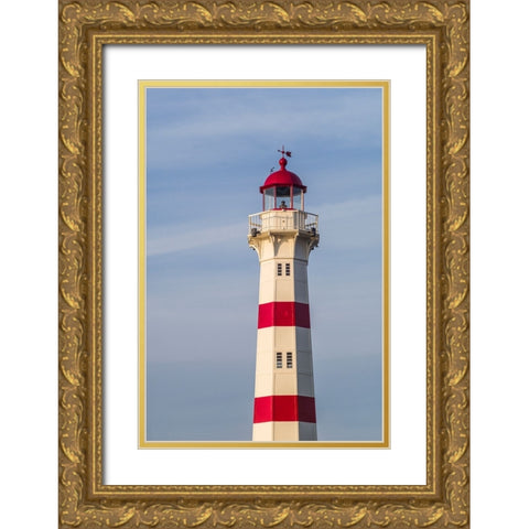 Sweden-Scania-Malmo-Inre Hamnen inner harbor-lighthouse Gold Ornate Wood Framed Art Print with Double Matting by Bibikow, Walter