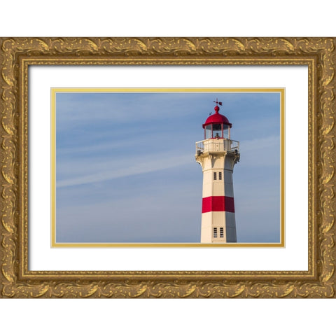 Sweden-Scania-Malmo-Inre Hamnen inner harbor-lighthouse Gold Ornate Wood Framed Art Print with Double Matting by Bibikow, Walter