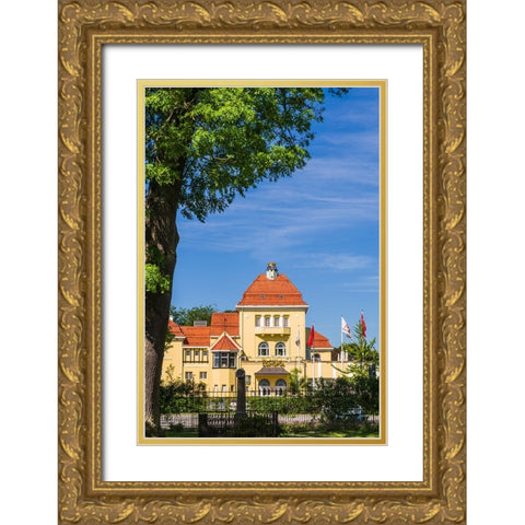 Sweden-Scania-Malmo-Kungsparken park-Casino-exterior Gold Ornate Wood Framed Art Print with Double Matting by Bibikow, Walter