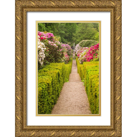 Sweden-Scania-Molle-Krapperups Slott castle-ancient home of the Gyllenstierna family-public garden- Gold Ornate Wood Framed Art Print with Double Matting by Bibikow, Walter