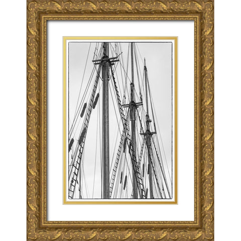 Sweden-Vastragotland and Bohuslan-Gothenburg-Klippan District-sailing ship Gold Ornate Wood Framed Art Print with Double Matting by Bibikow, Walter