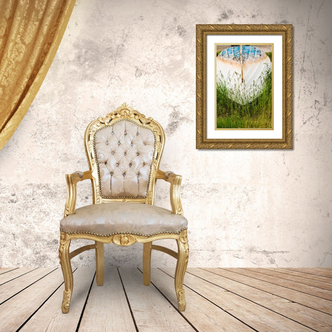 Sweden-Bohuslan-Tjarno Island-Tjarno-small boat Gold Ornate Wood Framed Art Print with Double Matting by Bibikow, Walter