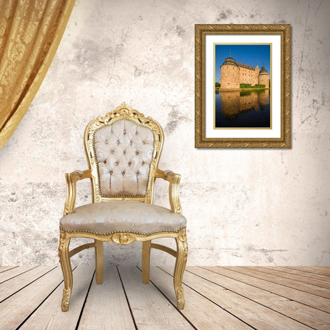 Sweden-Narke-Orebro-Orebro Castle-exterior Gold Ornate Wood Framed Art Print with Double Matting by Bibikow, Walter