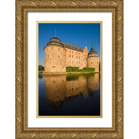 Sweden-Narke-Orebro-Orebro Castle-exterior Gold Ornate Wood Framed Art Print with Double Matting by Bibikow, Walter