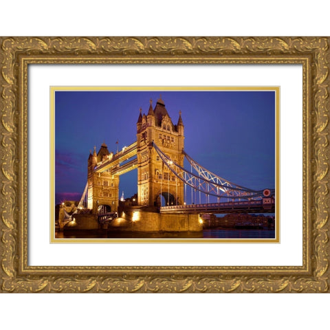 England-London The Tower Bridge Gold Ornate Wood Framed Art Print with Double Matting by Jaynes Gallery
