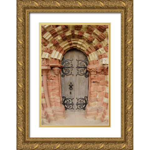 The Orkney Islands, Cathedral of St Magnus Gold Ornate Wood Framed Art Print with Double Matting by Morris, Arthur