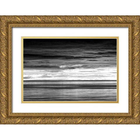 Washington Sunrise on Strait of Juan de Fuca Gold Ornate Wood Framed Art Print with Double Matting by Paulson, Don