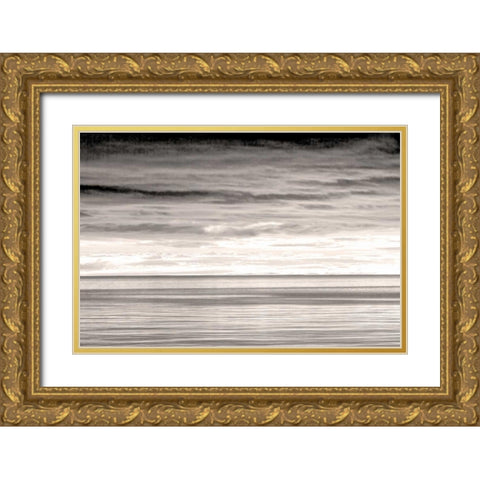 Washington Sunrise on Strait of Juan de Fuca Gold Ornate Wood Framed Art Print with Double Matting by Paulson, Don