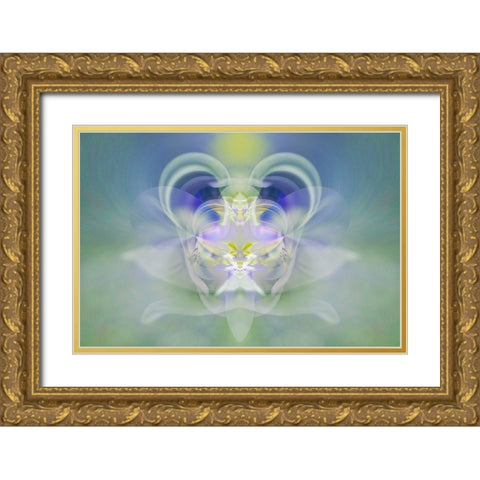 Star of Bethlehem Gold Ornate Wood Framed Art Print with Double Matting by Jones, Adam