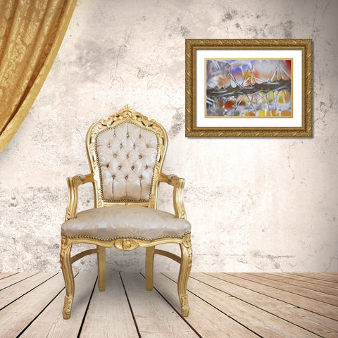 Detail of crown of thorns plant Gold Ornate Wood Framed Art Print with Double Matting by Terrill, Steve