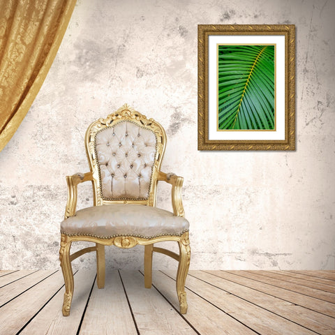 Palm fronds Gold Ornate Wood Framed Art Print with Double Matting by Engelbrecht, Lisa S.
