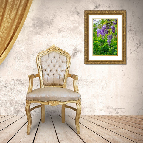 Wisteria Gold Ornate Wood Framed Art Print with Double Matting by Engelbrecht, Lisa S.