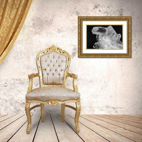 Quartz crystals Gold Ornate Wood Framed Art Print with Double Matting by Muench, Zandria