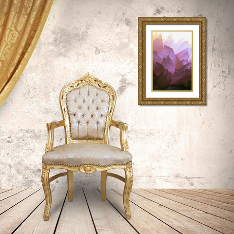 Rose Quartz Gold Ornate Wood Framed Art Print with Double Matting by Muench, Zandria