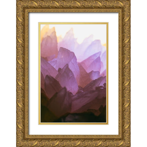 Rose Quartz Gold Ornate Wood Framed Art Print with Double Matting by Muench, Zandria