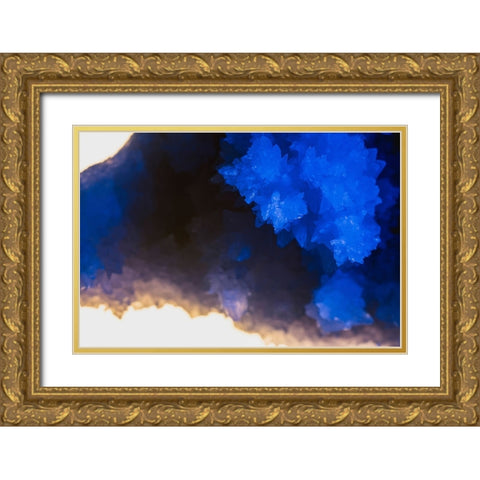 Quartz crystals Gold Ornate Wood Framed Art Print with Double Matting by Muench, Zandria