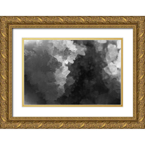 Quartz crystals Gold Ornate Wood Framed Art Print with Double Matting by Muench, Zandria