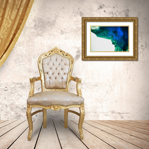 Quartz crystals Gold Ornate Wood Framed Art Print with Double Matting by Muench, Zandria