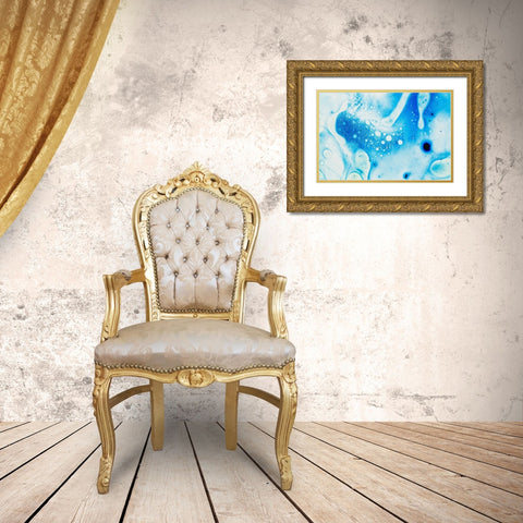 Paint-oil and water Gold Ornate Wood Framed Art Print with Double Matting by Muench, Zandria