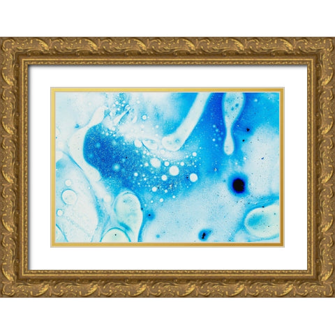 Paint-oil and water Gold Ornate Wood Framed Art Print with Double Matting by Muench, Zandria