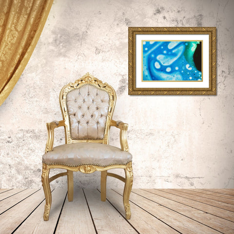 Paint-oil and water Gold Ornate Wood Framed Art Print with Double Matting by Muench, Zandria
