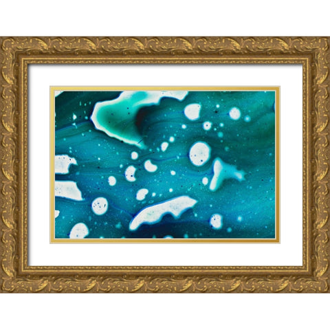 Paint-oil and water Gold Ornate Wood Framed Art Print with Double Matting by Muench, Zandria