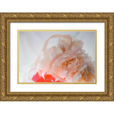 Flowers and light Gold Ornate Wood Framed Art Print with Double Matting by Muench, Zandria