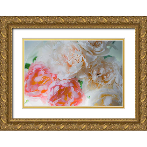 Flowers and light Gold Ornate Wood Framed Art Print with Double Matting by Muench, Zandria