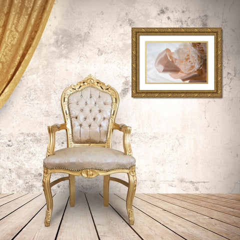 Flowers and light Gold Ornate Wood Framed Art Print with Double Matting by Muench, Zandria