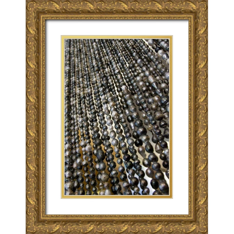 French Polynesia, Bora Bora Curtain of pearls Gold Ornate Wood Framed Art Print with Double Matting by Kaveney, Wendy