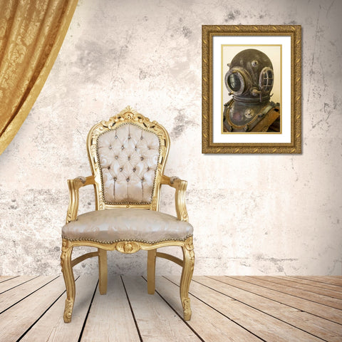 French Polynesia, Rarotonga Antique helmet Gold Ornate Wood Framed Art Print with Double Matting by Kaveney, Wendy