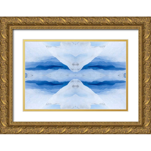 Argentina, Patagonia Abstract of glacier ice Gold Ornate Wood Framed Art Print with Double Matting by Kaveney, Wendy