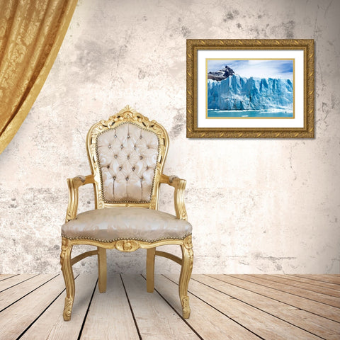 Argentina-Santa Cruz Los Glaciares National Park Gold Ornate Wood Framed Art Print with Double Matting by Molinari, Michele