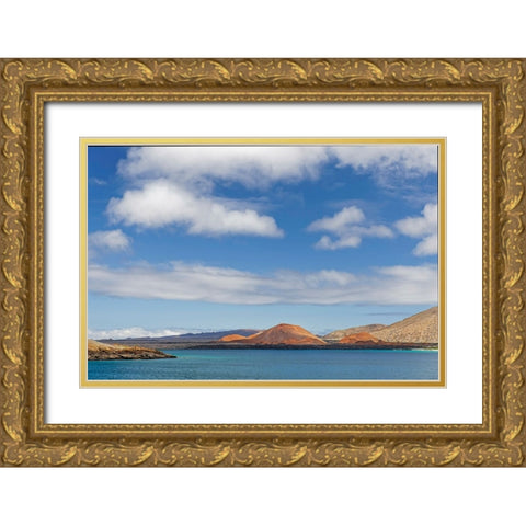 Shoreline of Santiago Island-Galapagos Islands-Ecuador Gold Ornate Wood Framed Art Print with Double Matting by Jones, Adam