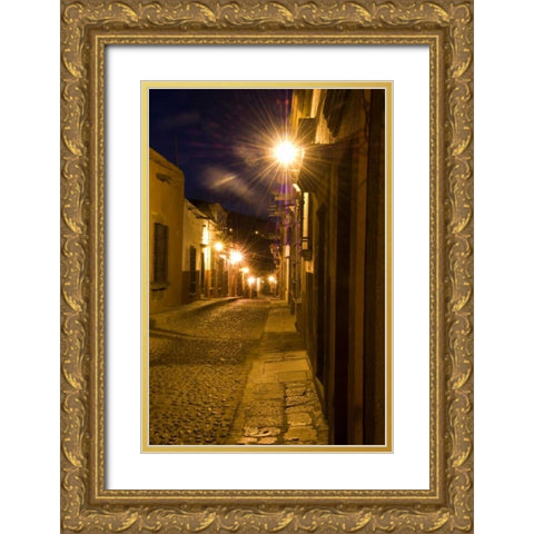 Mexico, San Miguel de Allende, Street scene Gold Ornate Wood Framed Art Print with Double Matting by Rotenberg, Nancy