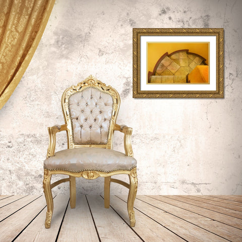 Mexico Abstract pattern on stairs Gold Ornate Wood Framed Art Print with Double Matting by Rotenberg, Nancy