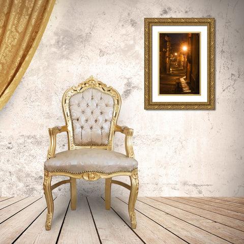 Mexico, San Miguel de Allende Street Lanterns Gold Ornate Wood Framed Art Print with Double Matting by Rotenberg, Nancy