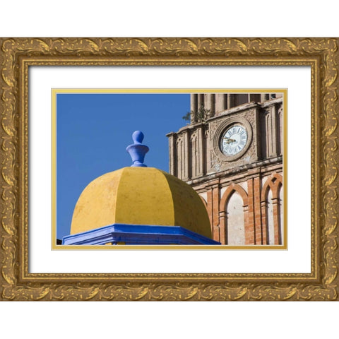 Mexico Yellow dome of Church of San Rafael Gold Ornate Wood Framed Art Print with Double Matting by Young, Bill