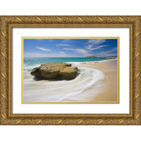 Mexico, Cabo San Lucas Ocean shore landscape Gold Ornate Wood Framed Art Print with Double Matting by Delisle, Gilles