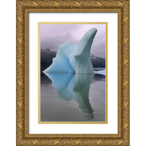 Alaska, Alsek River Valley Iceberg on Alsek Lake Gold Ornate Wood Framed Art Print with Double Matting by Paulson, Don