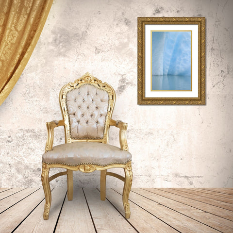 USA, Alaska, Alsek Lake Close-up of blue iceberg Gold Ornate Wood Framed Art Print with Double Matting by Paulson, Don
