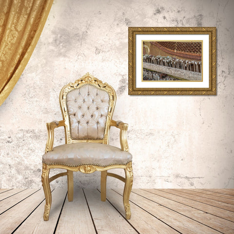 Alaska-Sitka Discarded Lindeman and Sons piano close-up  Gold Ornate Wood Framed Art Print with Double Matting by Jaynes Gallery
