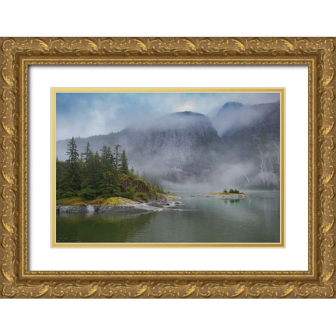 Usa-Alaska Endicott Arm Gold Ornate Wood Framed Art Print with Double Matting by Sederquist, Betty