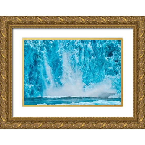 Calving glacier-LeConte Bay-Alaska-USA Gold Ornate Wood Framed Art Print with Double Matting by Engelbrecht, Jim