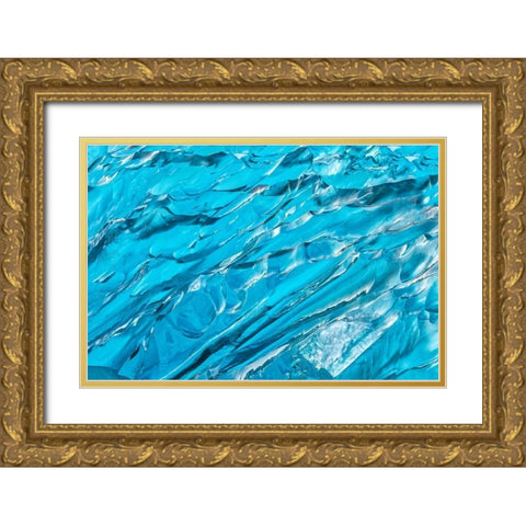 Glacial Ice No 4 Gold Ornate Wood Framed Art Print with Double Matting by Engelbrecht, Jim