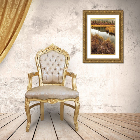 Fall Foliage-Alaska Gold Ornate Wood Framed Art Print with Double Matting by Ford, John
