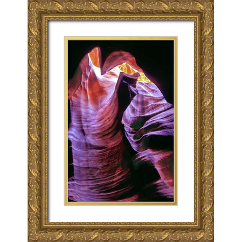 Arizona, Slot canyon in Upper Antelope Canyon Gold Ornate Wood Framed Art Print with Double Matting by Welling, Dave