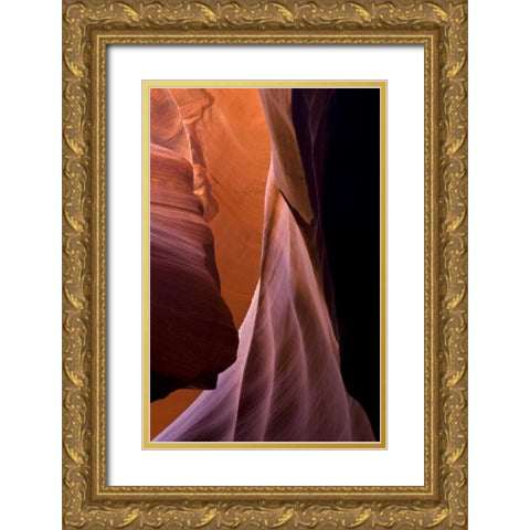 AZ, Upper Antelope Canyon Patterns in sandstone Gold Ornate Wood Framed Art Print with Double Matting by Rotenberg, Nancy