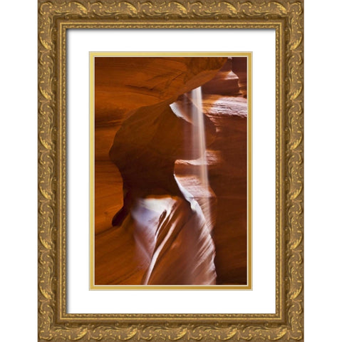 AZ Falling sand in  Upper Antelope Canyon Gold Ornate Wood Framed Art Print with Double Matting by Rotenberg, Nancy